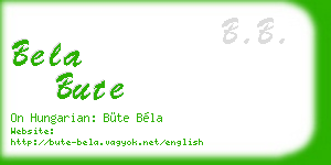 bela bute business card