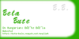 bela bute business card